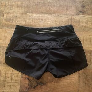 Black Lululemon Speed Up Shorts